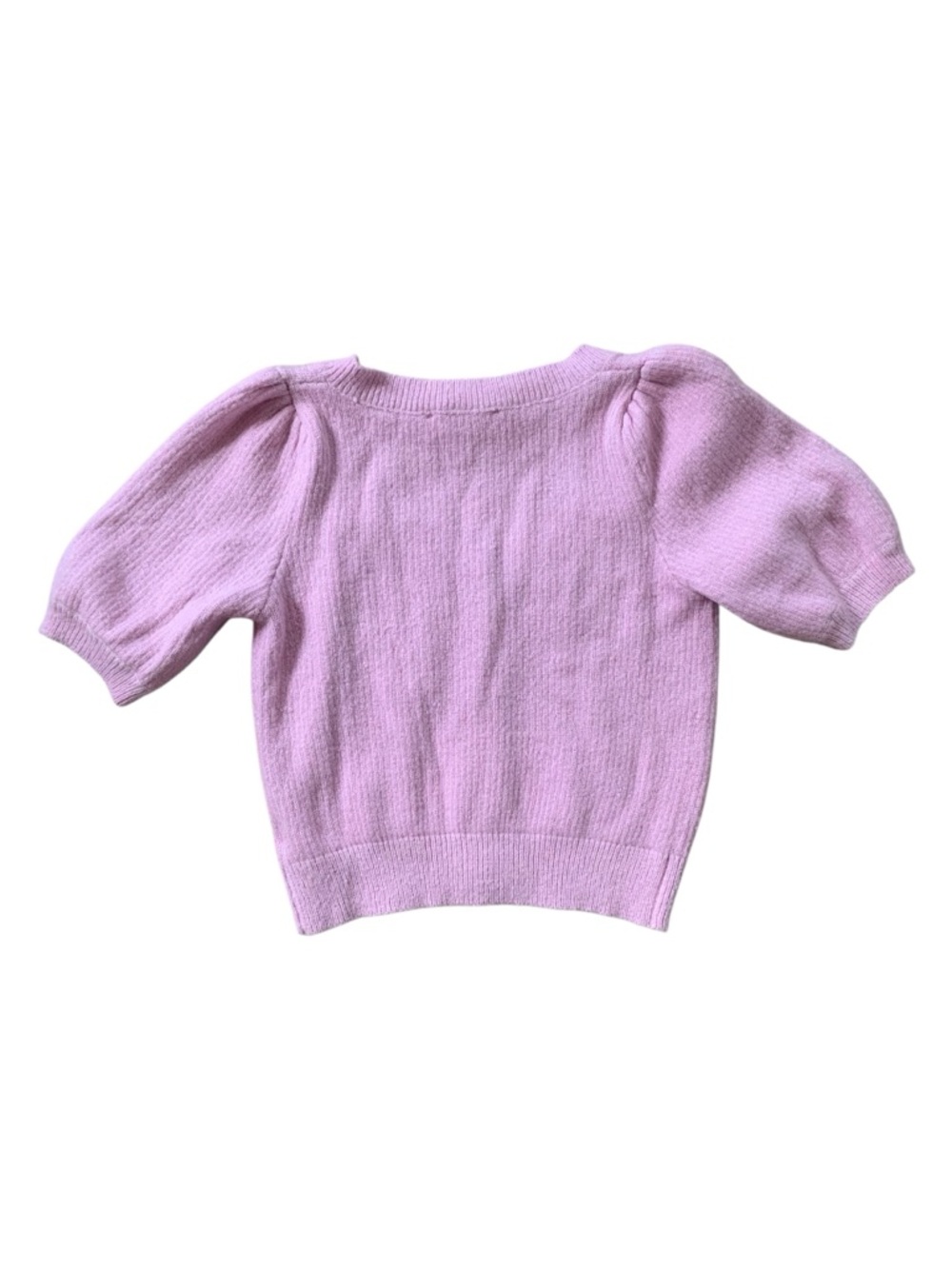 ASTR Pink Puff Sleeve Cardigan Jeweled Buttons Coquette Cottagecore Top S - Picture 3 of 5